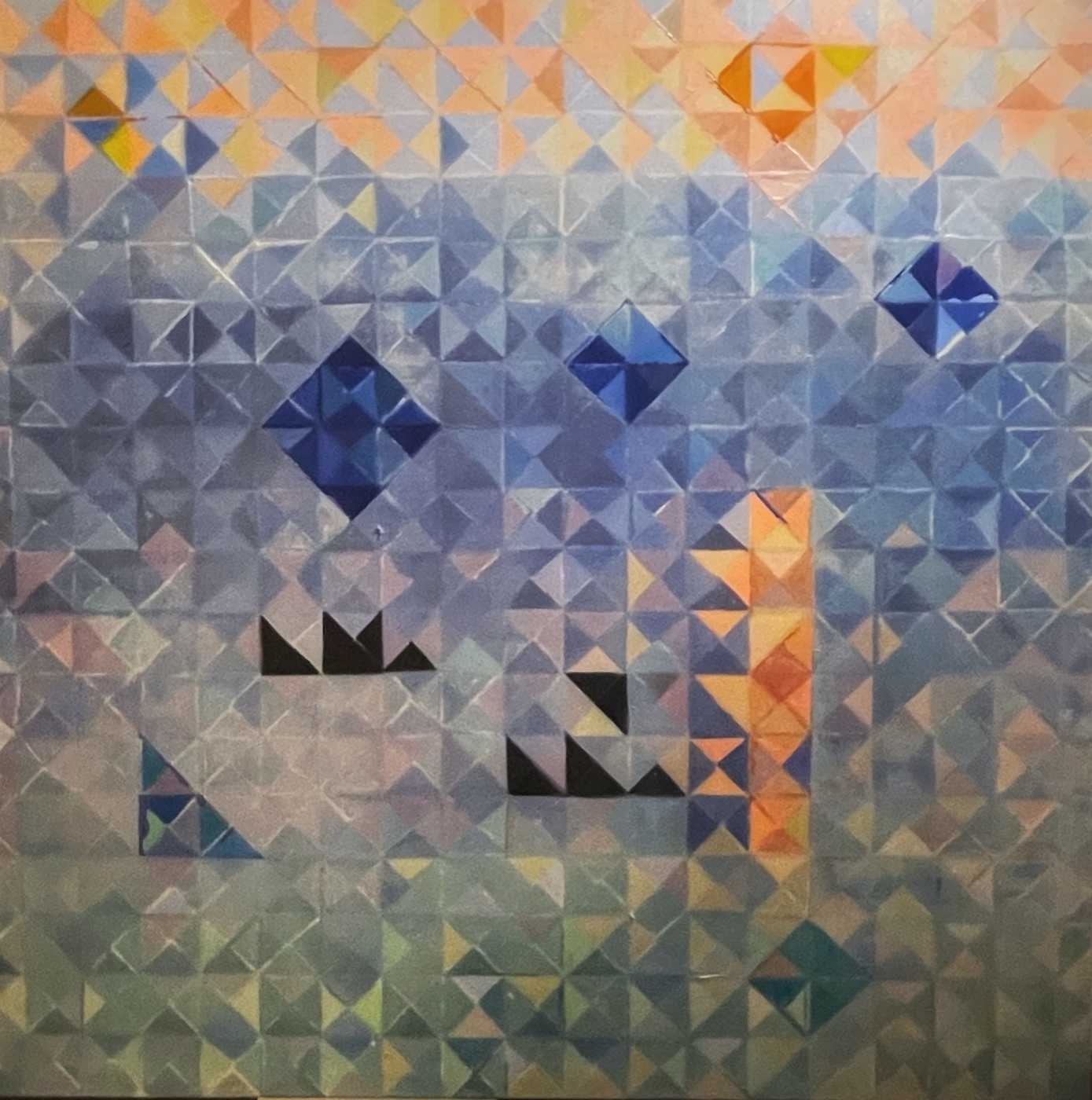Off-grid — Acrylic on canvas, 80 × 80 cm, from The Trixel by Marc Lebreton, 2023