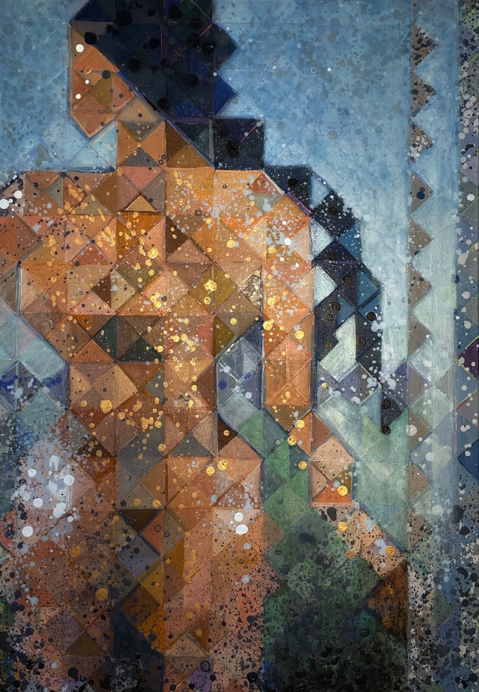 Aurora — Acrylic on canvas, 70 × 100 cm, from The Trixel by Marc Lebreton, 2022