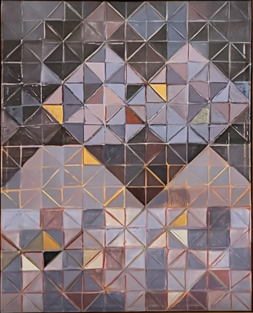 Untitled — Acrylic on canvas, 60 × 80 cm, from The Trixel by Marc Lebreton, 2024