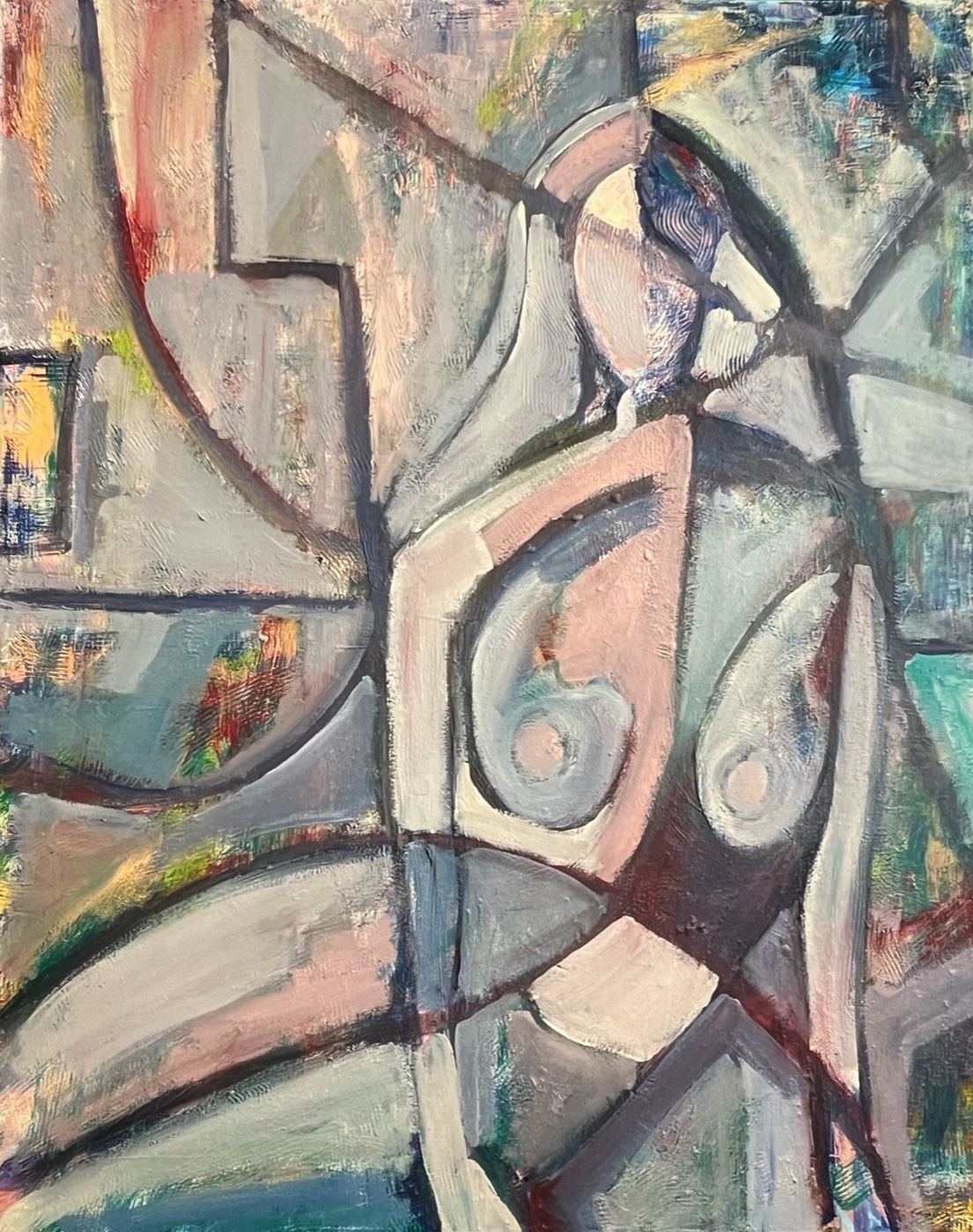 Untitled — Acrylic on canvas, 60 × 80 cm, from The Unbecoming by Marc Lebreton, 2020