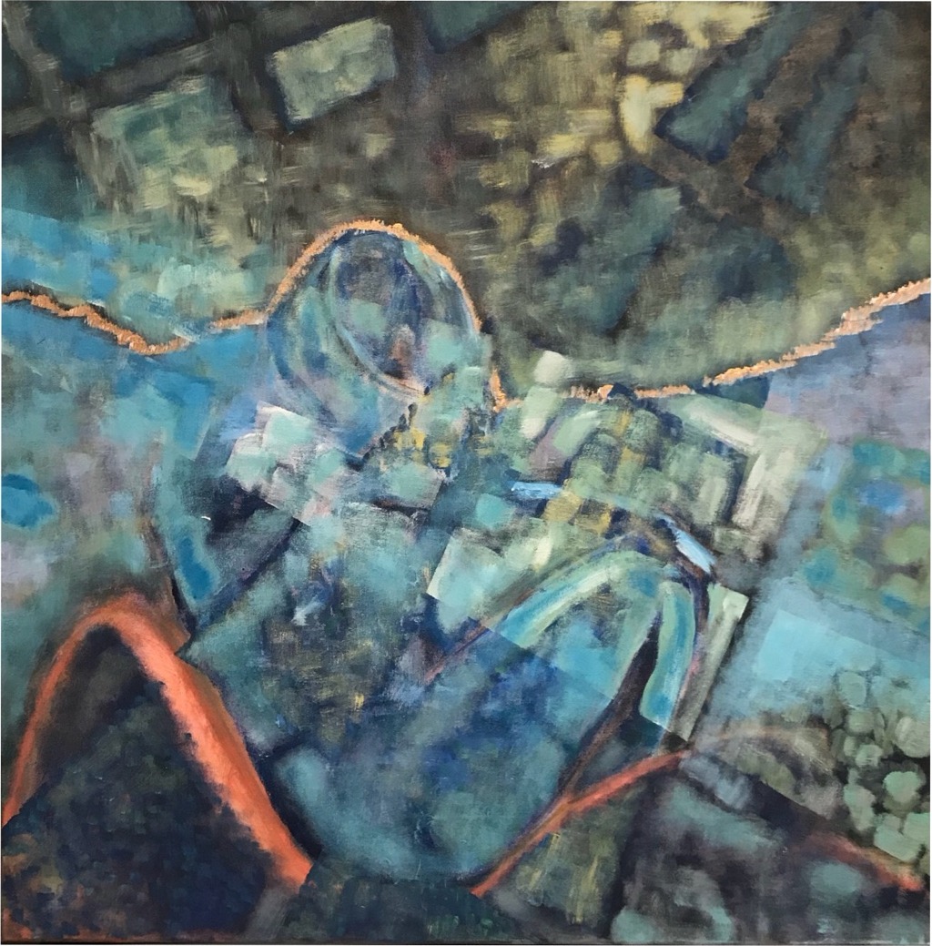Windmills of your mind — Acrylic on canvas, 60 × 60 cm, from The Unbecoming by Marc Lebreton, 2019